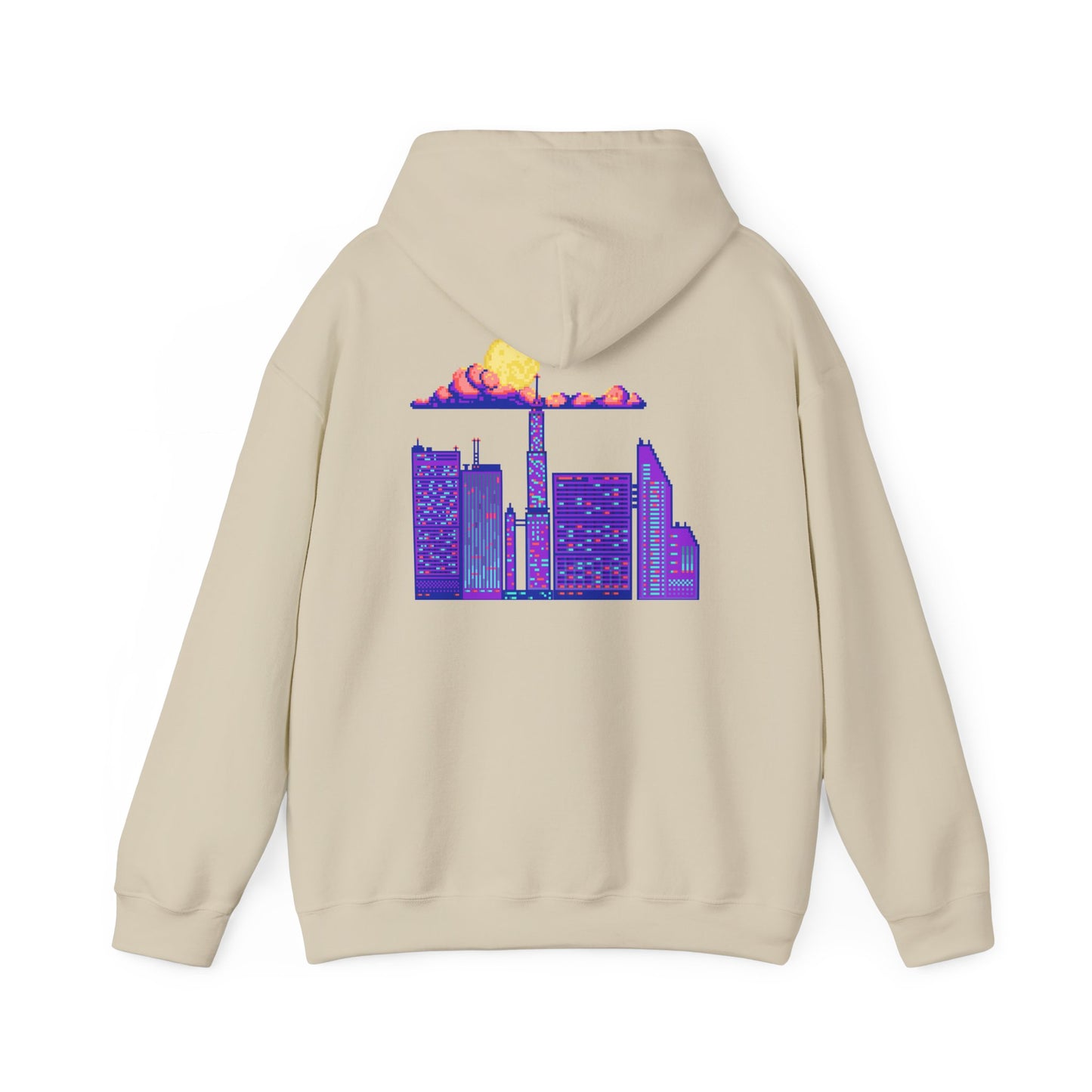 Urban Skyline Graphic Hoodie, Cozy Streetwear, Unisex Hoodie, Perfect for Casual Days, Gift for City Lovers, Lightweight Sweatshirt