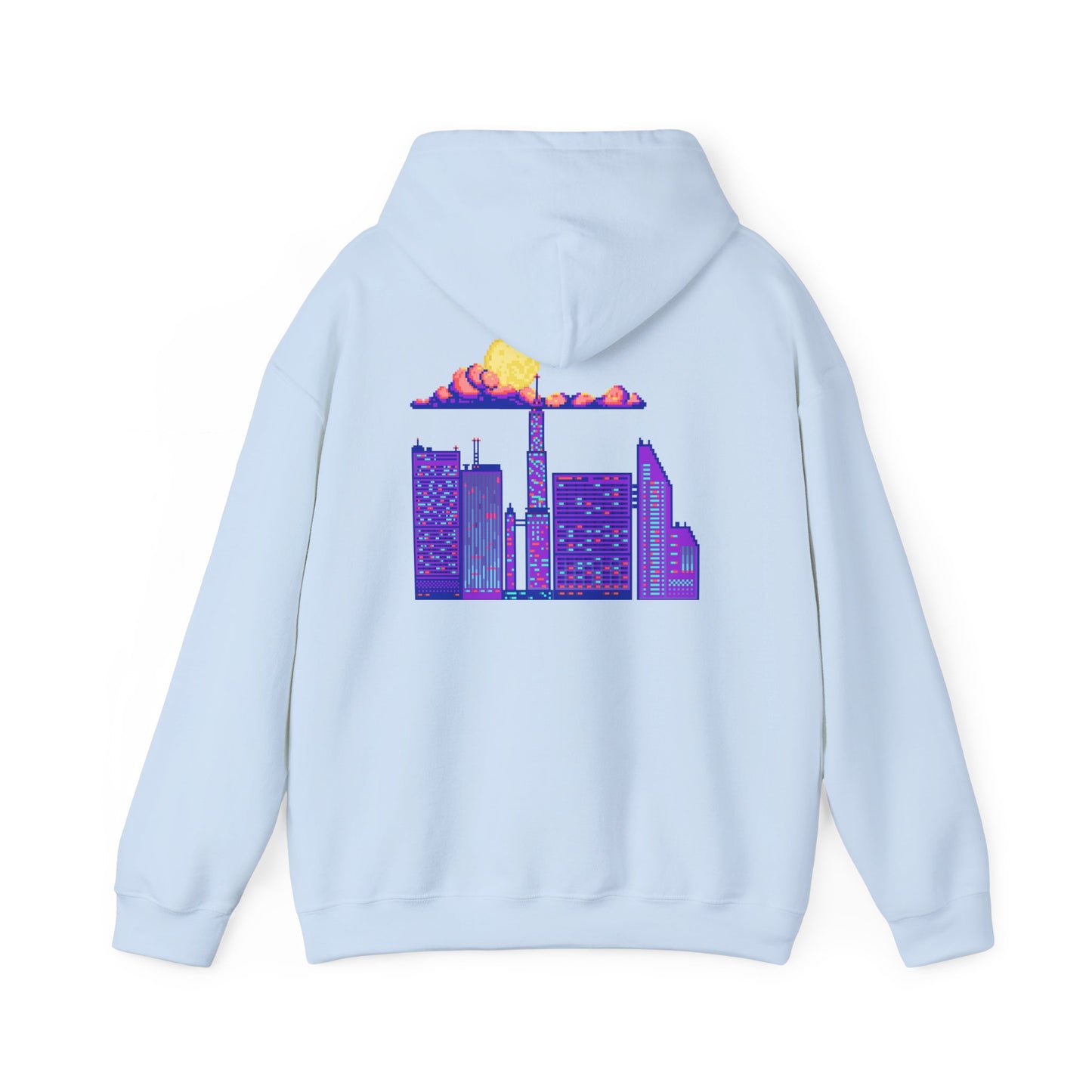 Urban Skyline Graphic Hoodie, Cozy Streetwear, Unisex Hoodie, Perfect for Casual Days, Gift for City Lovers, Lightweight Sweatshirt
