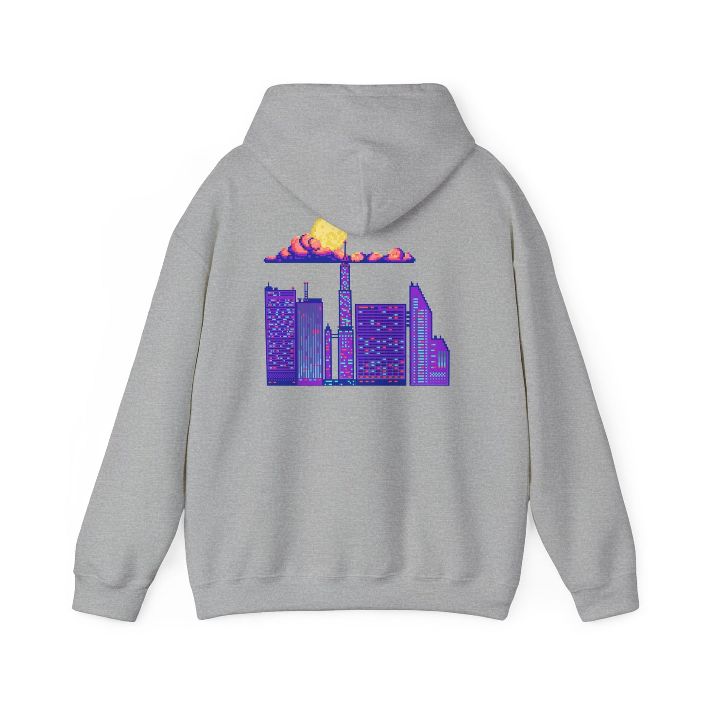 Urban Skyline Graphic Hoodie, Cozy Streetwear, Unisex Hoodie, Perfect for Casual Days, Gift for City Lovers, Lightweight Sweatshirt