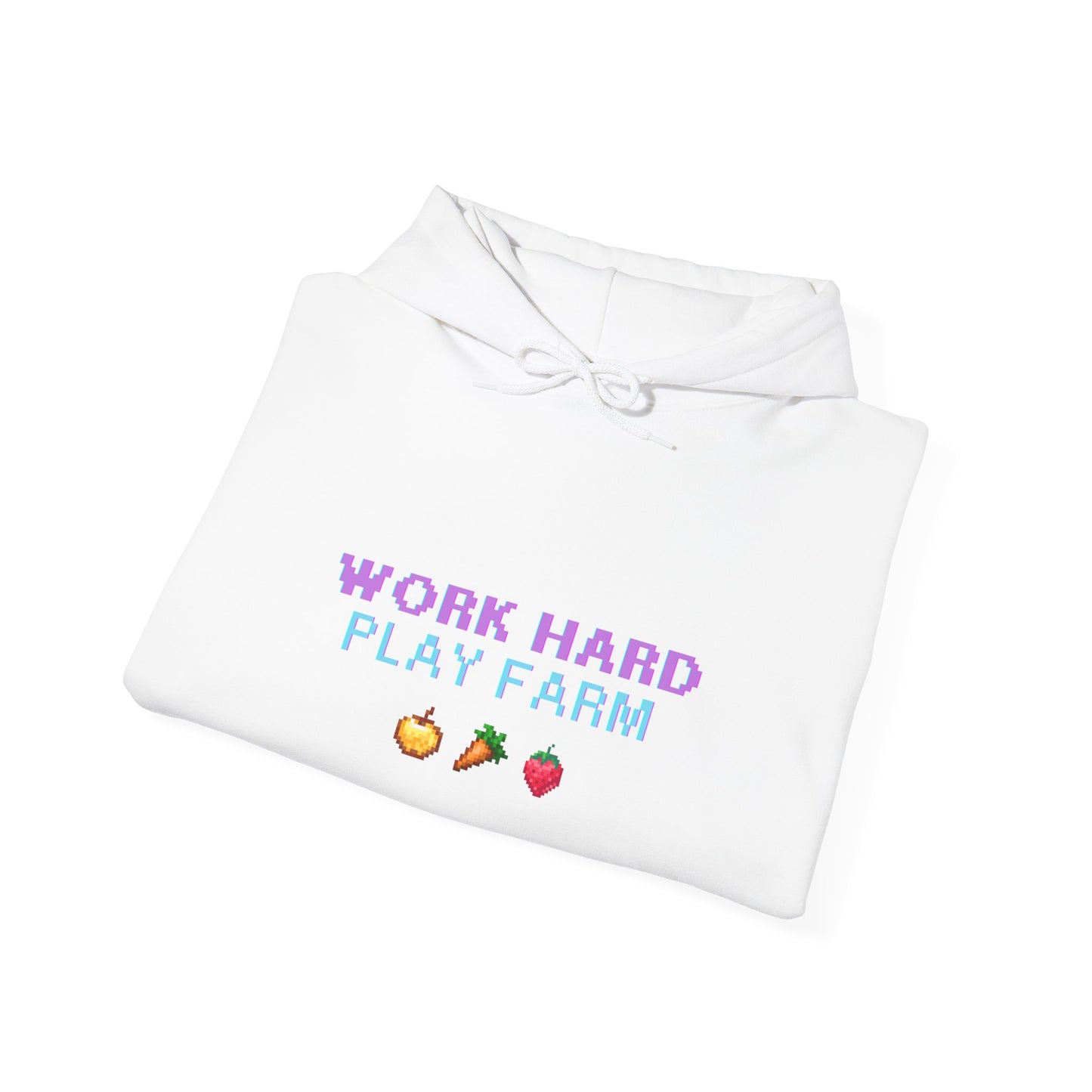 Work Hard Play Farm Hoodie, Unisex Hooded Sweatshirt, Cozy Farm Apparel, Perfect Gift for Farmers, Casual Wear, Farm-Themed Hoodie