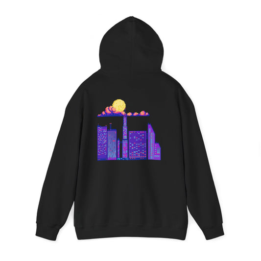 Urban Skyline Graphic Hoodie, Cozy Streetwear, Unisex Hoodie, Perfect for Casual Days, Gift for City Lovers, Lightweight Sweatshirt