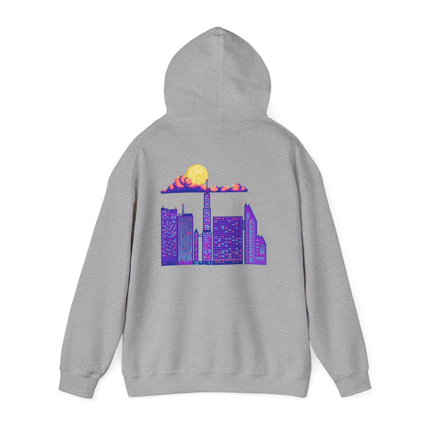 Urban Skyline Graphic Hoodie, Cozy Streetwear, Unisex Hoodie, Perfect for Casual Days, Gift for City Lovers, Lightweight Sweatshirt