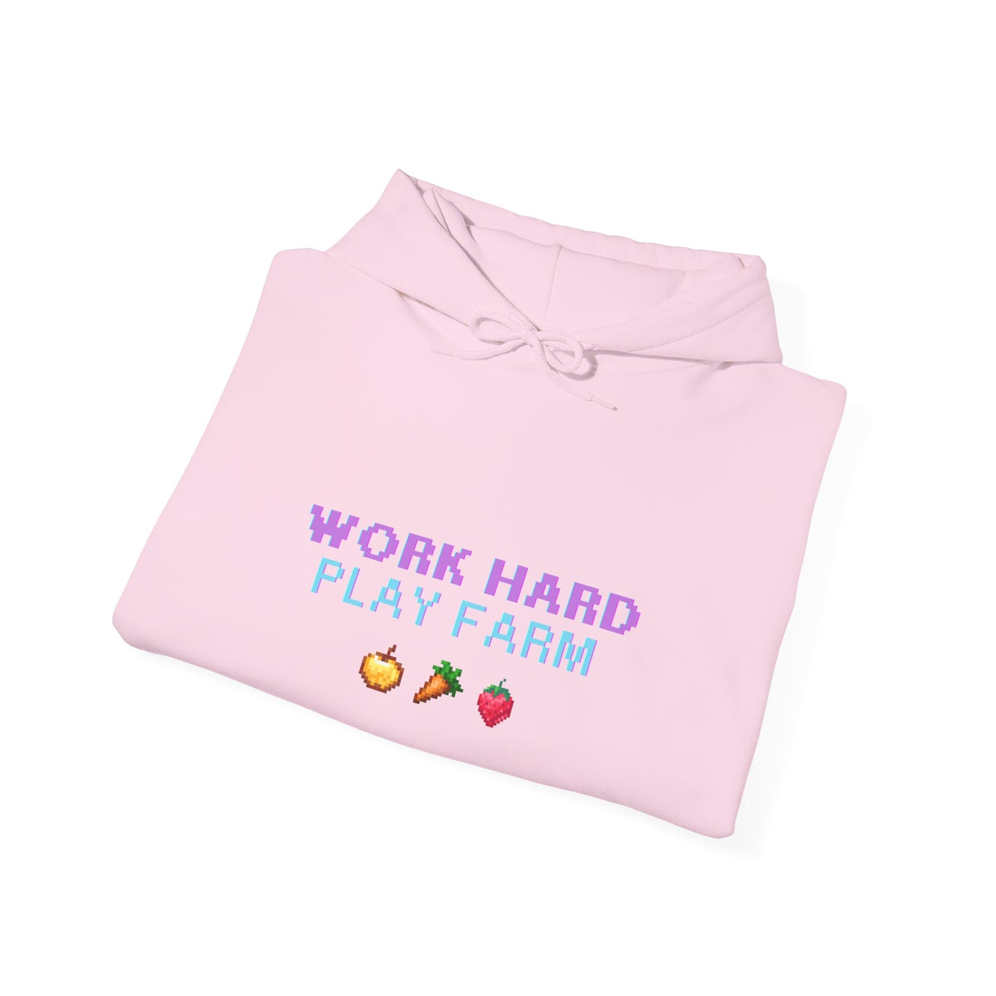 Work Hard Play Farm Hoodie, Unisex Hooded Sweatshirt, Cozy Farm Apparel, Perfect Gift for Farmers, Casual Wear, Farm-Themed Hoodie