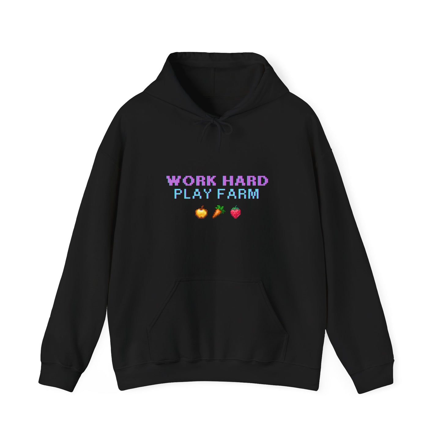 Work Hard Play Farm Hoodie, Unisex Hooded Sweatshirt, Cozy Farm Apparel, Perfect Gift for Farmers, Casual Wear, Farm-Themed Hoodie