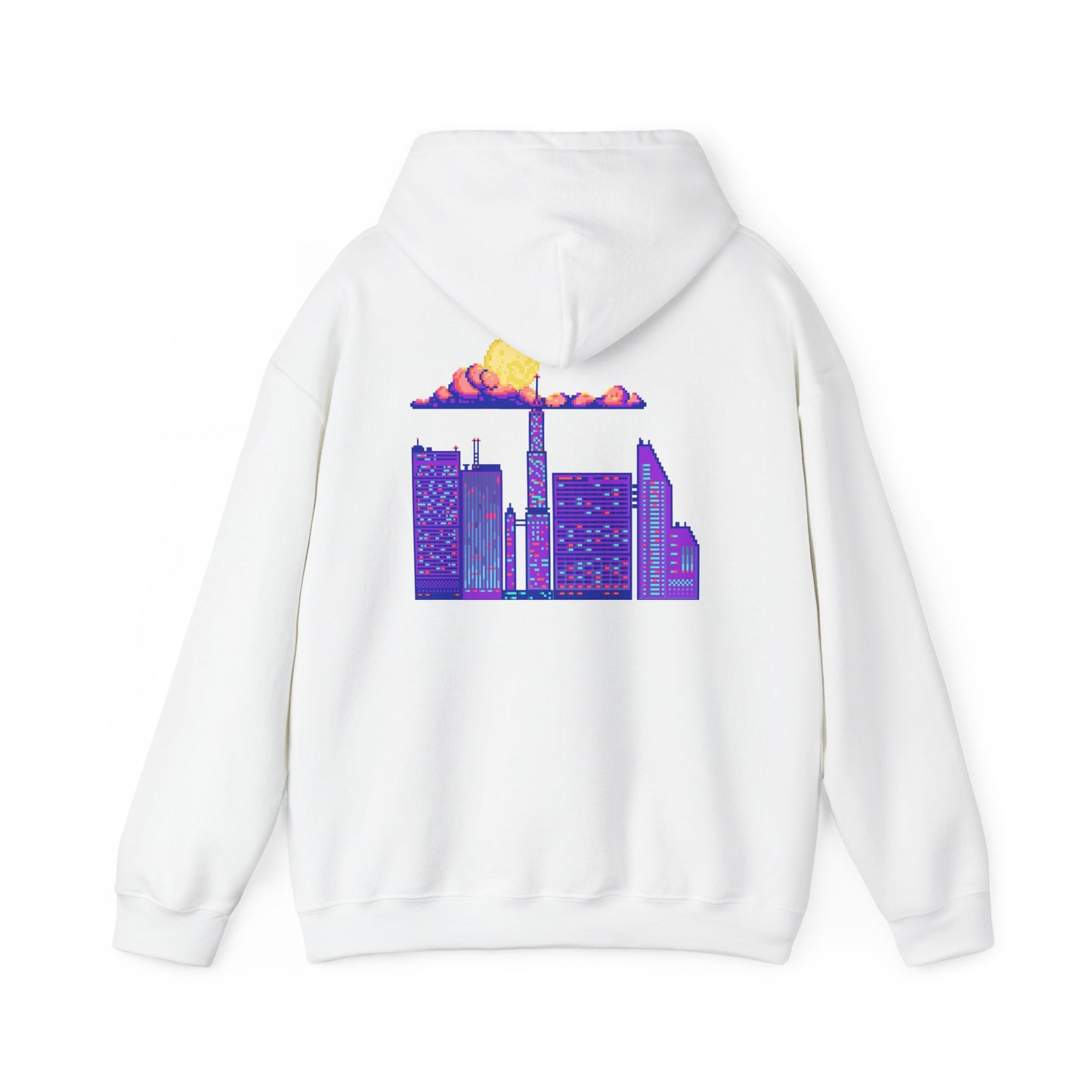 Urban Skyline Graphic Hoodie, Cozy Streetwear, Unisex Hoodie, Perfect for Casual Days, Gift for City Lovers, Lightweight Sweatshirt