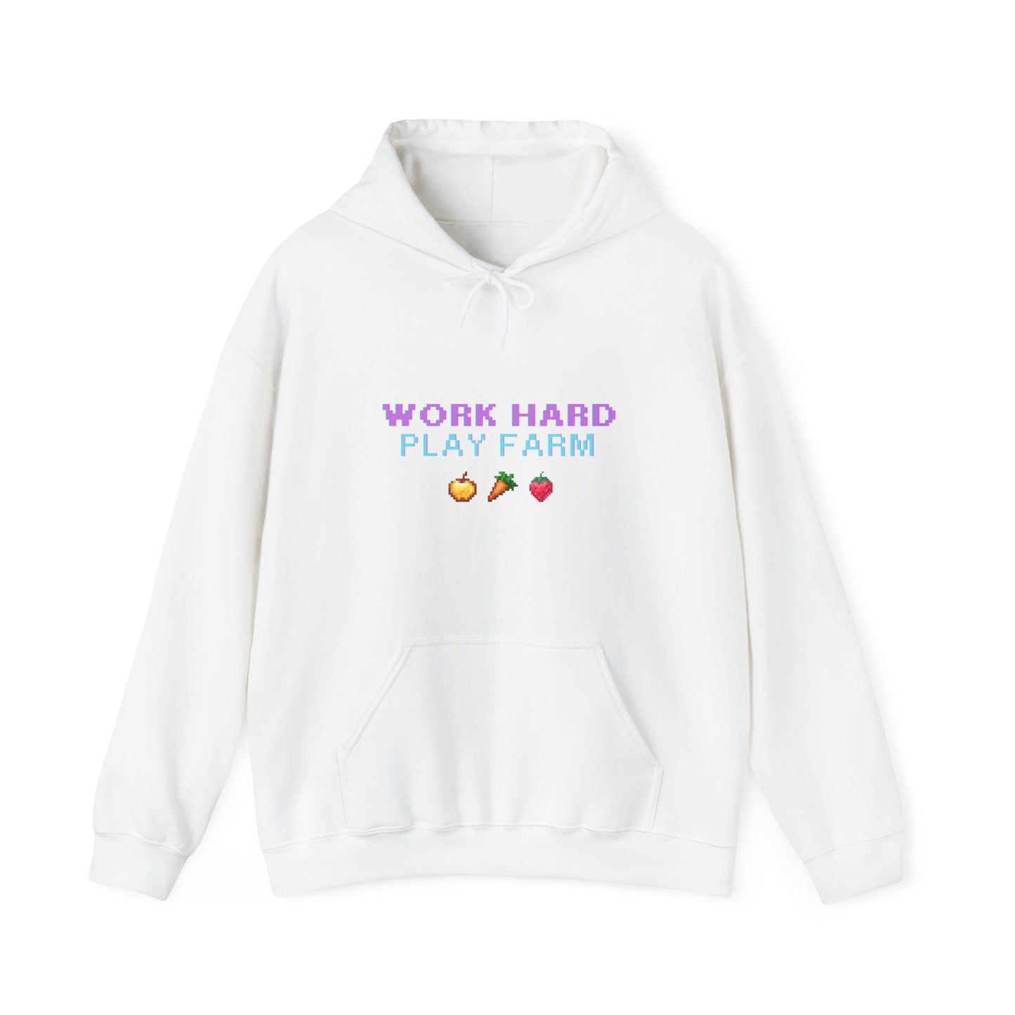 Work Hard Play Farm Hoodie, Unisex Hooded Sweatshirt, Cozy Farm Apparel, Perfect Gift for Farmers, Casual Wear, Farm-Themed Hoodie